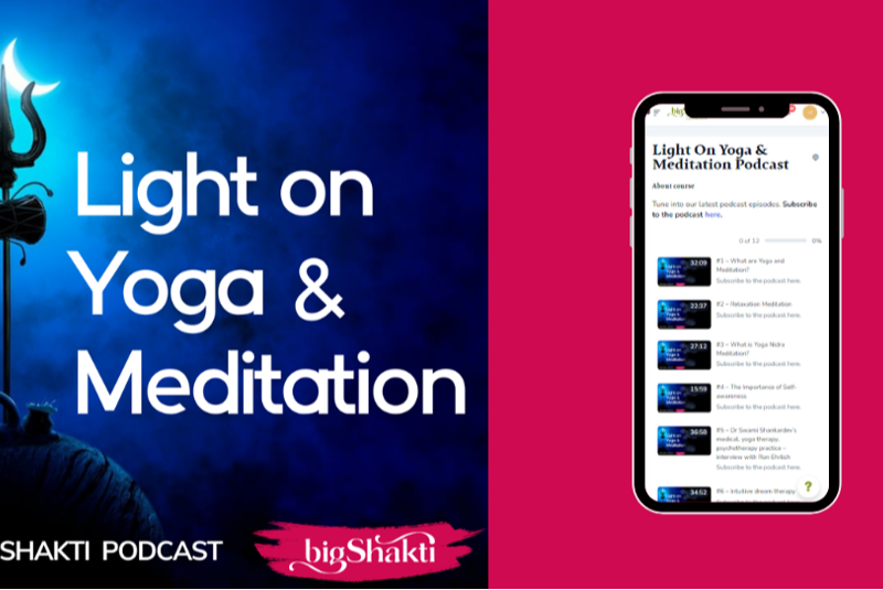 ONGOING: Light on Yoga and Meditation Podcast  Big Shakti's podcast offers transformative wisdom. The podcast engaging and accessible lectures exploring the depths of yoga psychology, philosophy, Western psychology, and mental health.